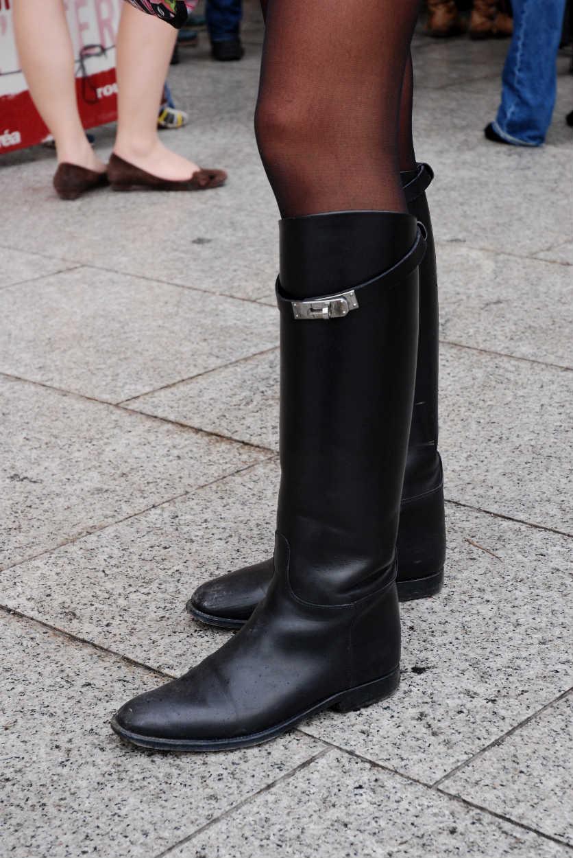 bottes cavalières bleu marine