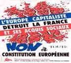 affiche du PRCF de 2005 pour le non  toute constitution europenne
