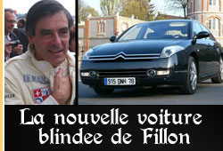 Voiture blindée de François Fillon