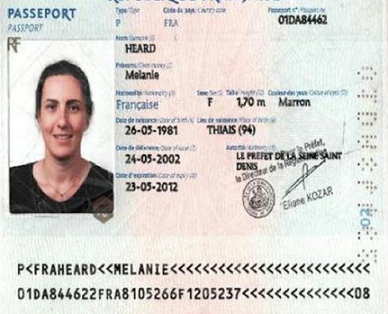 Passeport de Melanie Heard