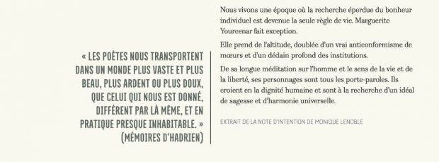Entretien avec Dolorès Oscari, directrice du Théâtre Poème 2 à Bruxelles : Hommage à Marguerite Yourcenar