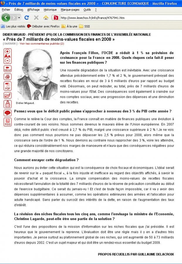 Interview facile dans Les Echos ?