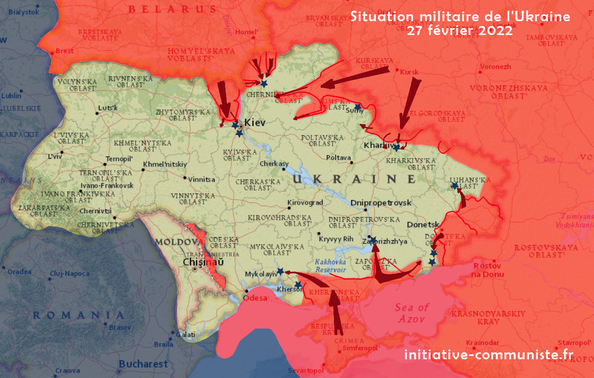 Ukraine : le point sur la situation militaire au 27 février avec d'importantes avancées de l'armée russe