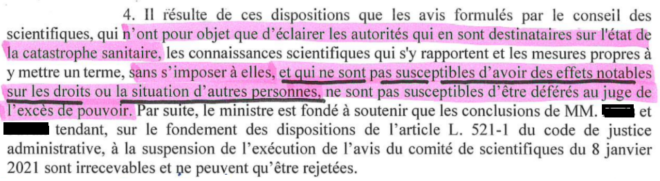 Etat d'urgence sanitaire : le scandaleux déni du Conseil d'Etat !