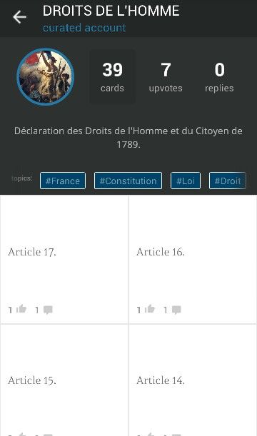 Profil FORUM « Droits de l'Homme »