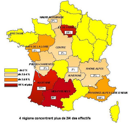 Regions francaises Aeronautique