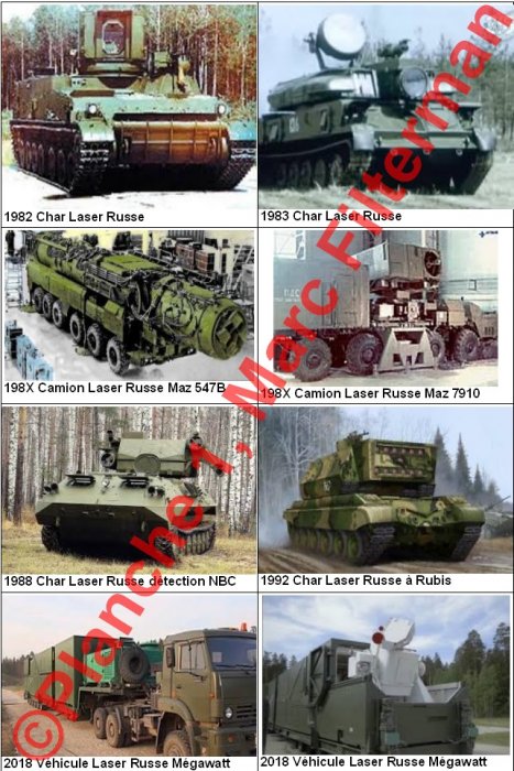 char laser Russie 1980 anti-drone, anti-missile, anti-satellite, arme à énergie dirigée, arme laser russe Maz {JPEG}