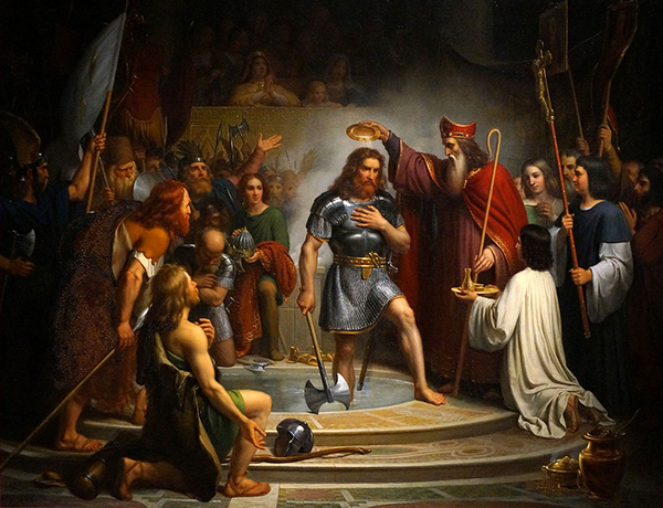 25 décembre 498 - Baptême de Clovis à Reims - Herodote.net
