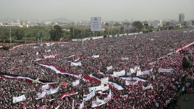 Manifestation pro Houthis à Sanaa {JPEG}