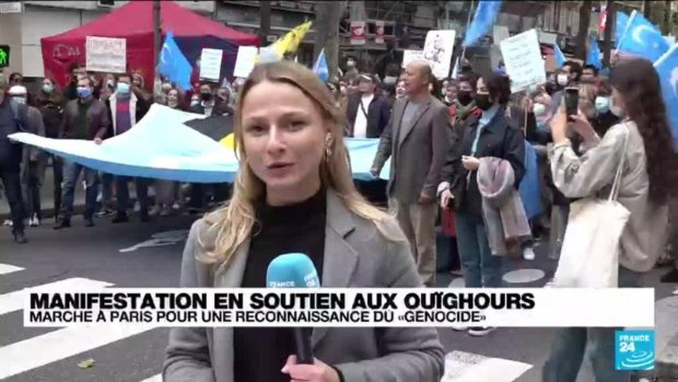 Manifestation à Paris pour la reconnaissance du "génocide Ouïghours"