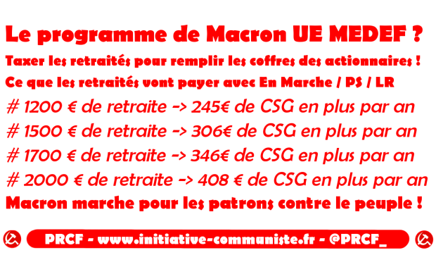 Hausse de la CSG : les petites retraites taxées pour remplir les poches ...