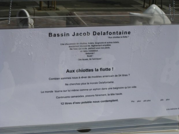 De l'urinoir de Duchamp au « Bassin Jacob Delafontaine » à Mont de Marsan : la barbarie en marche