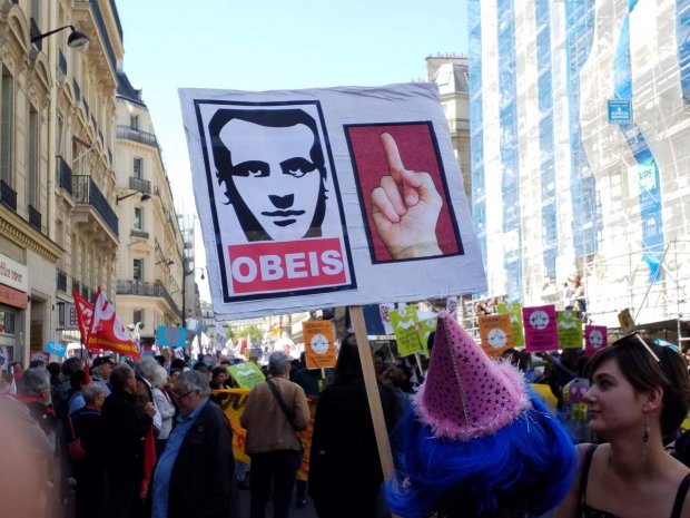 La f�te � Macron
