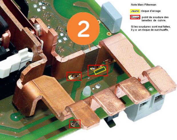 disjoncteur interne baco et lamelles de cuivre pour borniers et du compteur électrique Linky
