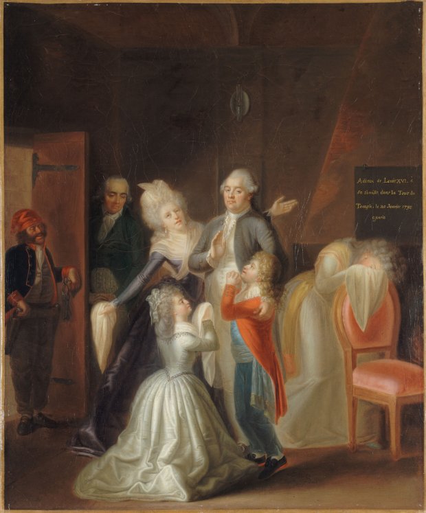 Fichier:Jean-Jacques Hauer - Les adieux de Louis XVI  sa famille, le 20  janvier 1793 - P1988 - Muse Carnavalet.jpg — Wikipdia