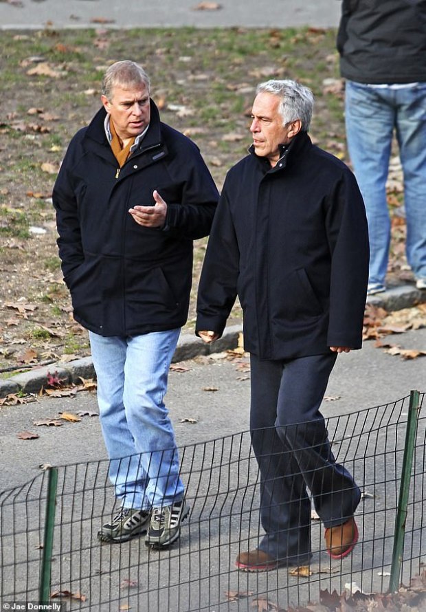 In 2011 Prince Andrew was pictured with sex offender Jeffrey Epsteins near his home in New York's Central Park